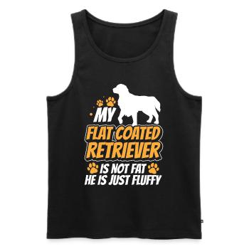 Flat Coated Retriever ist nicht dick - Männer Premium Bio Tank Top - Schwarz - Vorne - AI Model Male 178 light (178cm)