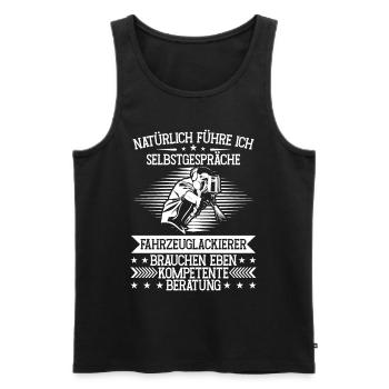 Vehicle painter needs advice Painter - Men's Premium Organic Tank Top - black - Front - AI Model Male 178 light (178cm)