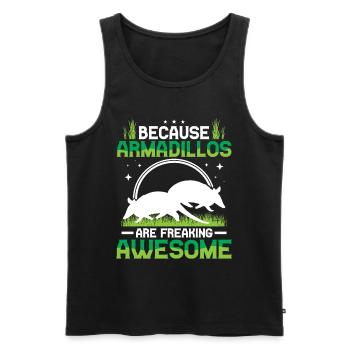 Armadillos are fantastic giant armadillo - Men's Premium Organic Tank Top - black - Front - AI Model Male 178 light (178cm)
