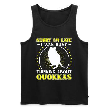 An Quokka gedacht Beuteltier Quokka - Männer Premium Bio Tank Top - Schwarz - Vorne - AI Model Male 178 light (178cm)