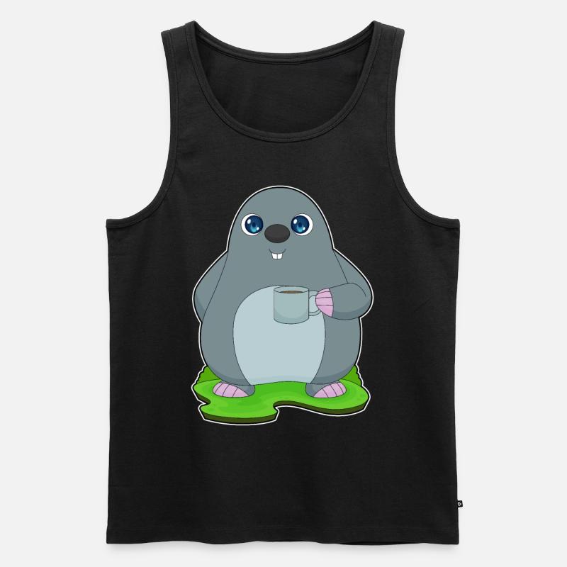 Mole Coffee Tassee - Men's Premium Organic Tank Top - black