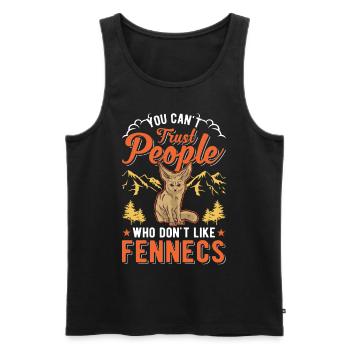 Fennec Gift Desert Fox Fennec - Men's Premium Organic Tank Top - black - Front - Michal (187cm)
