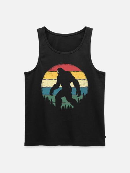 Retro Bigfoot - Men's Premium Organic Tank Top - black