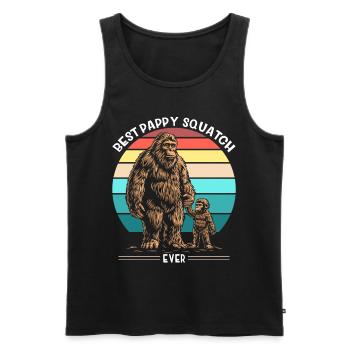 Best Pappy Squatch Ever - Männer Premium Bio Tank Top - Schwarz - Vorne - AI Model Male 178 light (178cm)