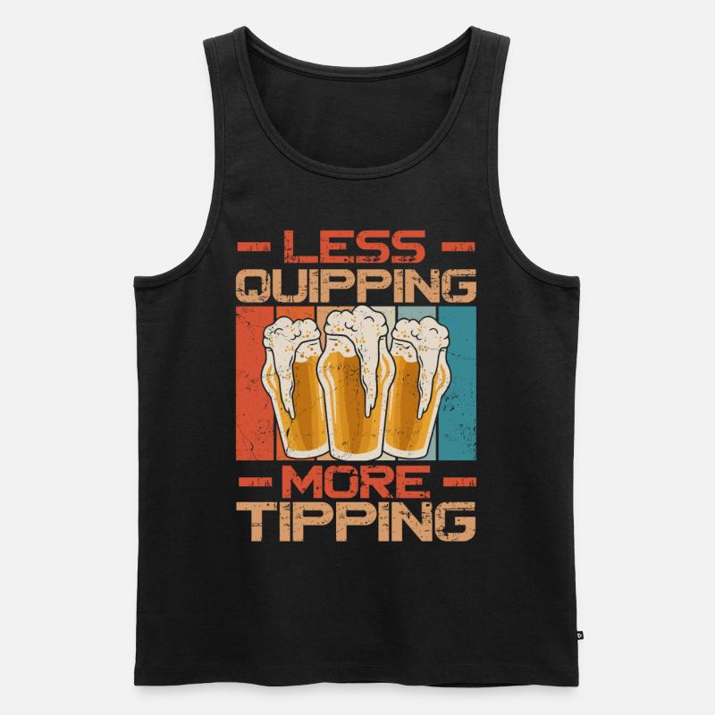 Bartender Mixologist Less Quipping - Männer Premium Bio Tank Top - Schwarz