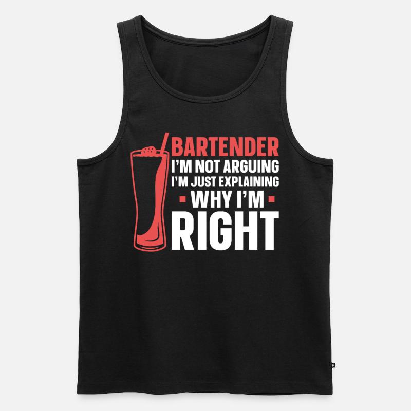 Bartender Mixologist Bartender I'm - Männer Premium Bio Tank Top - Schwarz