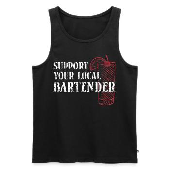Bartender Mixologist Support Your - Men's Premium Organic Tank Top - black - Front - Michal (187cm)