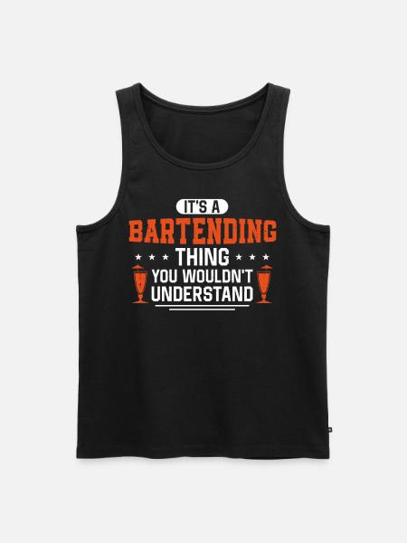 Bartender Mixologist It's A - Männer Premium Bio Tank Top - Schwarz