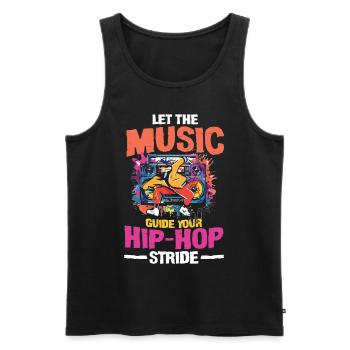 Let The Music Guide Your Hip Hop Stride - Männer Premium Bio Tank Top - Schwarz - Vorne - Michal (187cm)