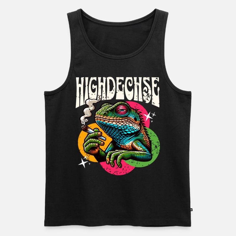 High Lizard Lizard Reptiles - Men's Premium Organic Tank Top - black