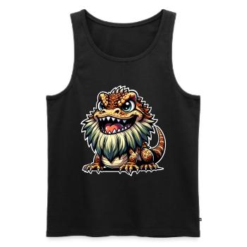Bartagame Bartagamen Dragon barbu - Débardeur bio Premium Homme - noir - Devant - Michal (187cm)