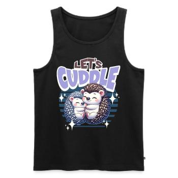 Igel Lets Cuddle - Männer Premium Bio Tank Top - Schwarz - Vorne - AI Model Male 178 light (178cm)