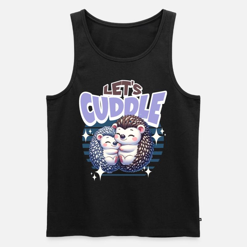 Igel Lets Cuddle - Männer Premium Bio Tank Top - Schwarz