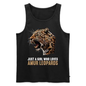 Amur Leopard Amurleoparden Amurleopard - Men's Premium Organic Tank Top - black - Front - AI Model Male 178 light (178cm)
