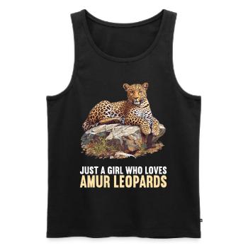 Amur Leopard Amurleoparden Amurleopard - Men's Premium Organic Tank Top - black - Front - AI Model Male 178 light (178cm)