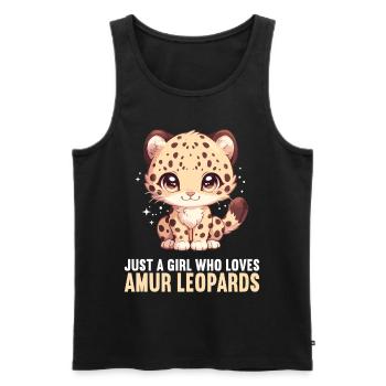 Amur Leopard Amurleoparden Amurleopard - Men's Premium Organic Tank Top - black - Front - AI Model Male 178 light (178cm)