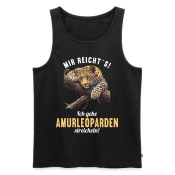 Amur Leopard Amurleoparden Amurleopard - Men's Premium Organic Tank Top - black - Front - AI Model Male 178 light (178cm)
