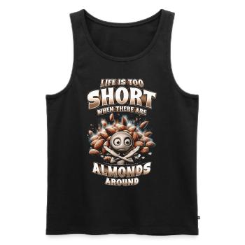 Almond allergy - Men's Premium Organic Tank Top - black - Front - AI Model Male 178 light (178cm)