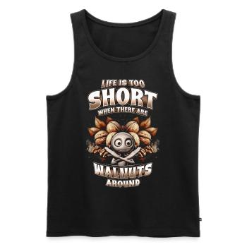 Walnut allergy - Men's Premium Organic Tank Top - black - Front - AI Model Male 178 light (178cm)