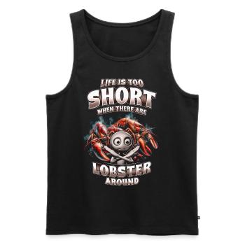 Hummerallergie Allergic To Stupidity And Lobster - Männer Premium Bio Tank Top - Schwarz - Vorne - Michal (187cm)
