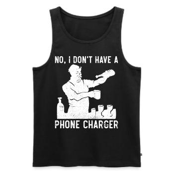 Bartender Mixologist No, I Don't - Männer Premium Bio Tank Top - Schwarz - Vorne - Michal (187cm)