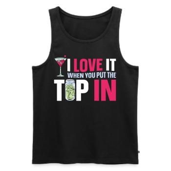Bartender Mixologist I Love It - Männer Premium Bio Tank Top - Schwarz - Vorne - Michal (187cm)
