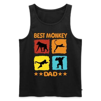 Best Monkey Dad - Männer Premium Bio Tank Top - Schwarz - Vorne - AI Model Male 178 light (178cm)