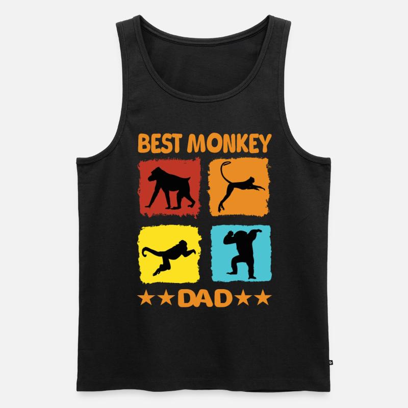 Best Monkey Dad - Men's Premium Organic Tank Top - black