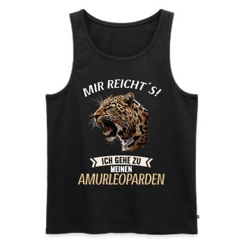 Amur Leopard Amurleoparden Amurleopard - Men's Premium Organic Tank Top - black - Front - AI Model Male 178 light (178cm)