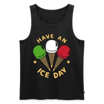Eis Eiscreme Liebhaber Eistüten - Männer Premium Bio Tank Top - Schwarz - Vorne - Michal (187cm)