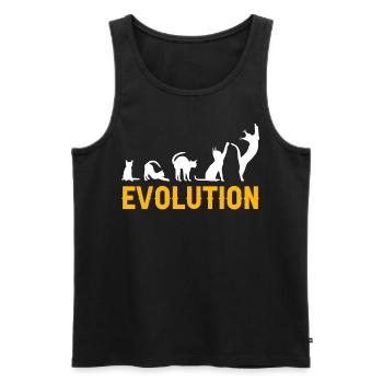 Großer Floppa Karakal Katze Meme - Männer Premium Bio Tank Top - Schwarz - Vorne - AI Model Male 178 light (178cm)