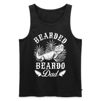 Funny Bearded Dragon Beardie Dad - Men's Premium Organic Tank Top - black - Front - AI Model Male 178 light (178cm)
