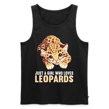 Leoparden Leopard - Männer Premium Bio Tank Top - Schwarz - Vorne - AI Model Male 178 light (178cm)