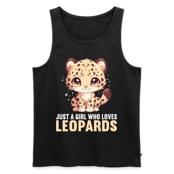 Leoparden Leopard - Männer Premium Bio Tank Top - Schwarz - Vorne - AI Model Male 178 light (178cm)