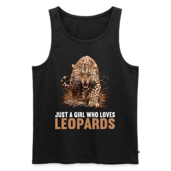Leoparden Leopard - Männer Premium Bio Tank Top - Schwarz - Vorne - AI Model Male 178 light (178cm)