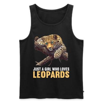 Leoparden Leopard - Männer Premium Bio Tank Top - Schwarz - Vorne - AI Model Male 178 light (178cm)