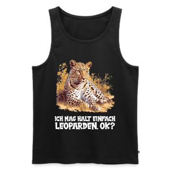 Leoparden Leopard - Männer Premium Bio Tank Top - Schwarz - Vorne - AI Model Male 178 light (178cm)