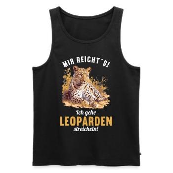 Leoparden Leopard - Männer Premium Bio Tank Top - Schwarz - Vorne - AI Model Male 178 light (178cm)