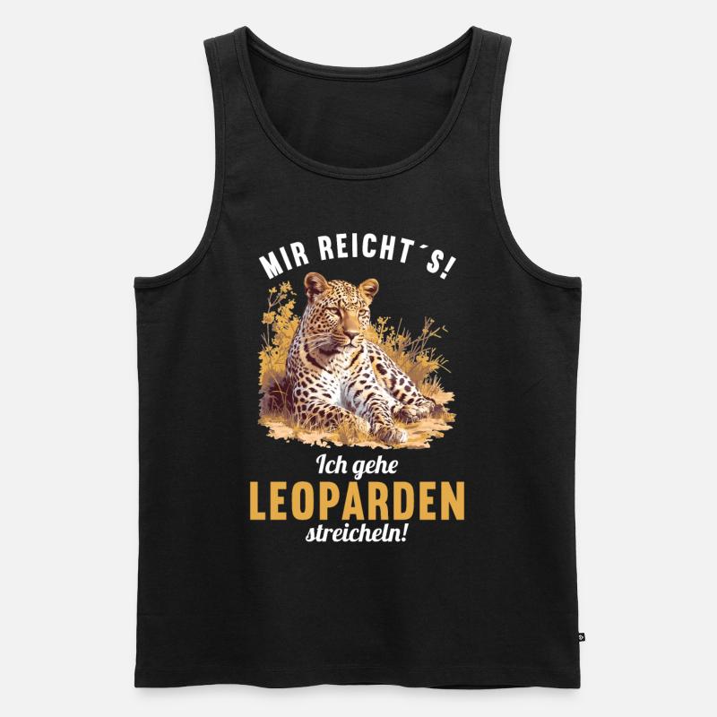 Leoparden Leopard - Männer Premium Bio Tank Top - Schwarz