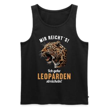 Leoparden Leopard - Männer Premium Bio Tank Top - Schwarz - Vorne - AI Model Male 178 light (178cm)