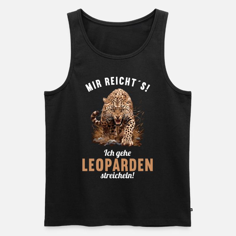 Léopard léopard - Débardeur bio Premium Homme - noir