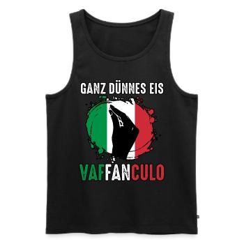 Italien Italiener Vaffanculo - Männer Premium Bio Tank Top - Schwarz - Vorne - Michal (187cm)
