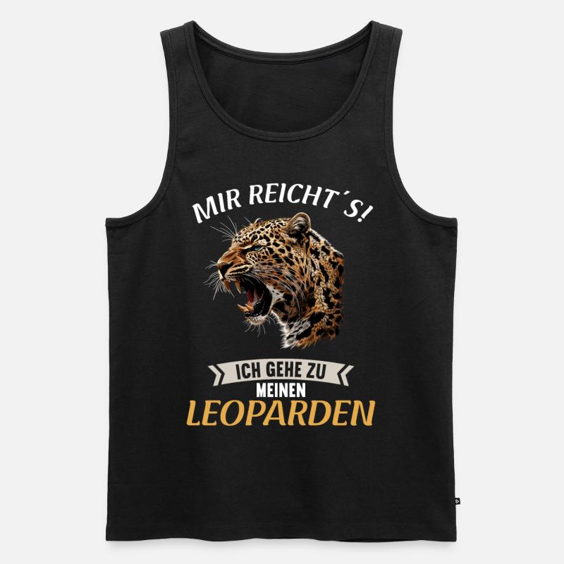 Leoparden Leopard - Männer Premium Bio Tank Top - Schwarz