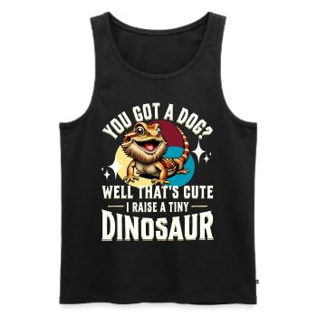 Bartagame Bartagamen Bearded Dragon - Men's Premium Organic Tank Top - black - Front - AI Model Male 178 light (178cm)