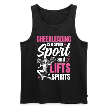 Cheerleading a Sport Tumbles and Lifts Spirits - Männer Premium Bio Tank Top - Schwarz - Vorne - Michal (187cm)