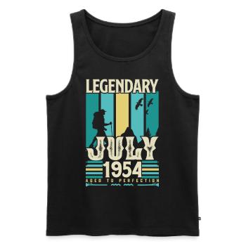 Geburtstagsgeschenk Juli 1954, Vintage Juli. - Männer Premium Bio Tank Top - Schwarz - Vorne - Michal (187cm)