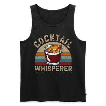 Barman Mixologue Cocktail - Débardeur bio Premium Homme - noir - Devant - Michal (187cm)