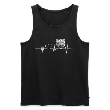 Snow Leopard Schneeleoparden Schneeleopard - Männer Premium Bio Tank Top - Schwarz - Vorne - Michal (187cm)