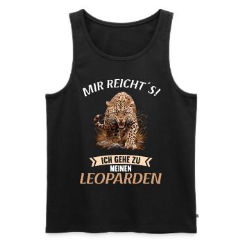 Leoparden Leopard - Männer Premium Bio Tank Top - Schwarz - Vorne - AI Model Male 178 light (178cm)