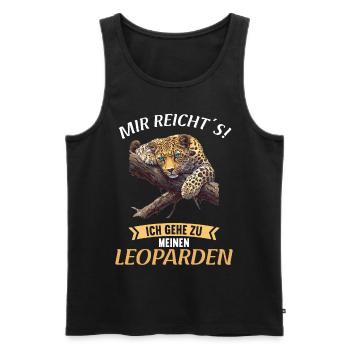 Leoparden Leopard - Männer Premium Bio Tank Top - Schwarz - Vorne - AI Model Male 178 light (178cm)